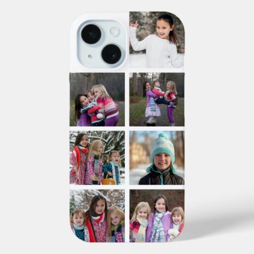 Personalized 7 Photo Collage iPhone 15 Case