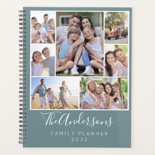 Personalized 7 Photo Collage Family  Planner