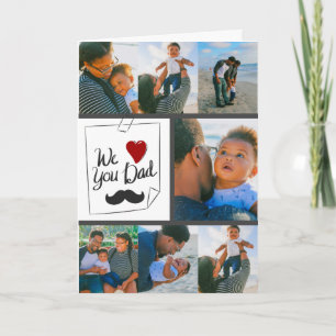 Personalized 7 Photo Collage First Father's Day  Card