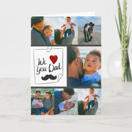 Personalized 7 Photo Collage Firsts Day  Card