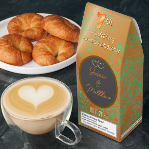 Personalized 7 Year Anniversary Gift Roasted Coffee