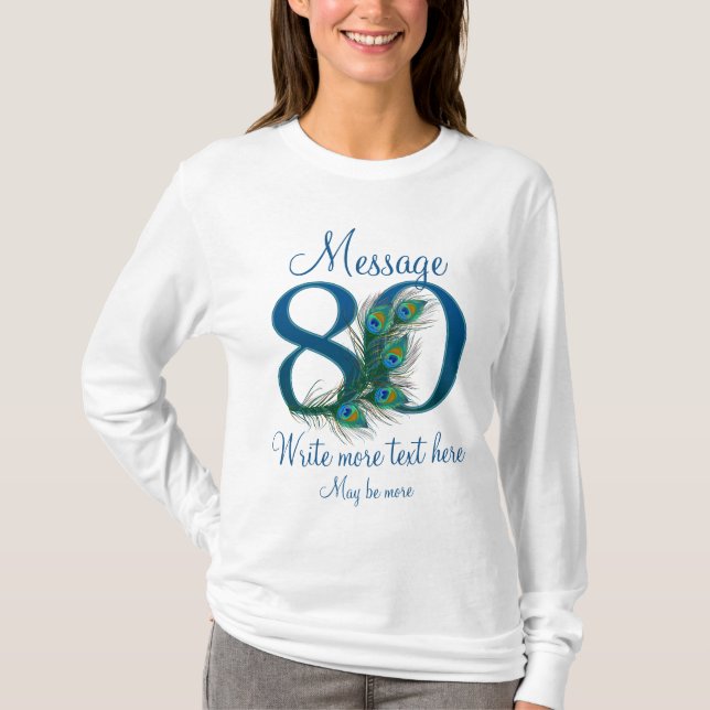 Personalized 80 classy 80th birthday anniversary T-Shirt (Front)