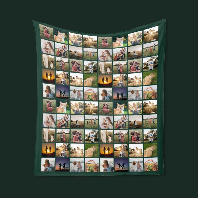 Personalized 80 Photo Collage Fleece Blanket (Creator Uploaded)