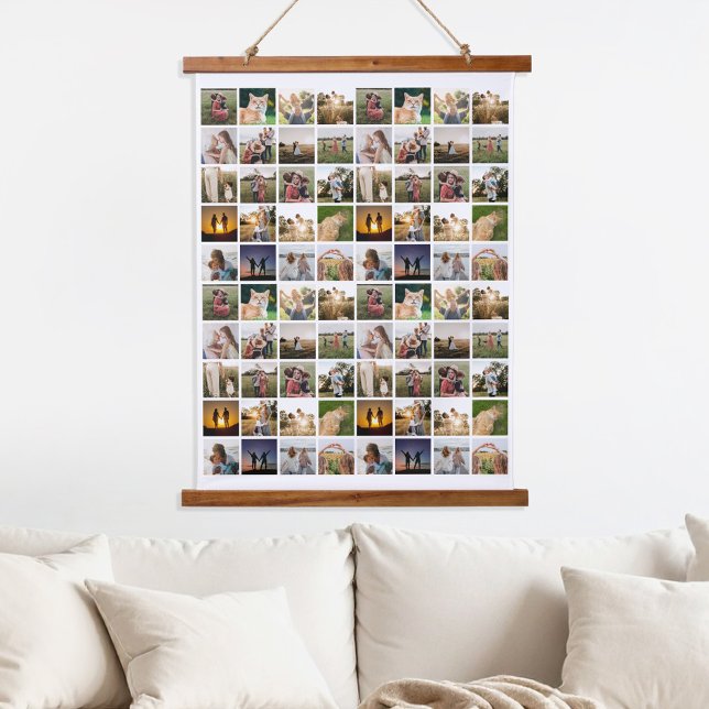 Personalized 80 Photo Collage Hanging Tapestry (Creator Uploaded)