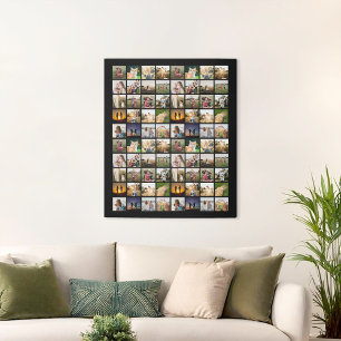 Personalized 80 Photo Collage Metal Print