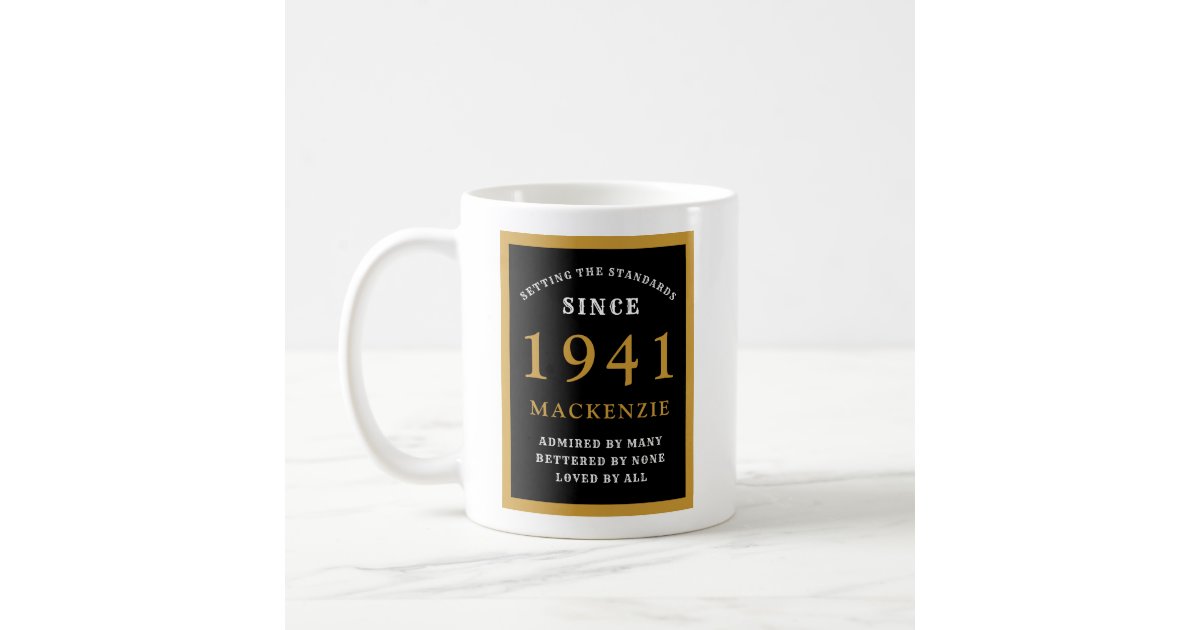 Grandma Shiny Gold Coffee Mug 80th Birthday Gift 1941 This Queen Was Born Mum