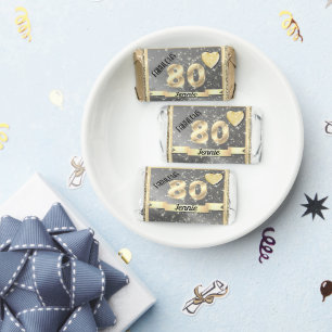 Personalized 80th Birthday Chocolate Favors