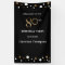 Personalized 80th Birthday Gold and black Confetti
