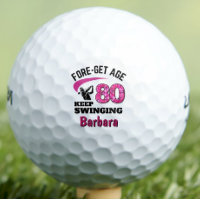 Personalized 80th Birthday – Pink Fore-get Age 80