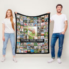 Personalized 81 Photo Collage Custom Color Fleece