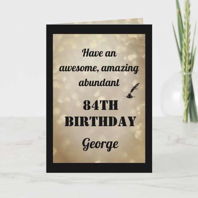 Personalized 84th Birthday Folded Greeting Card (Front)