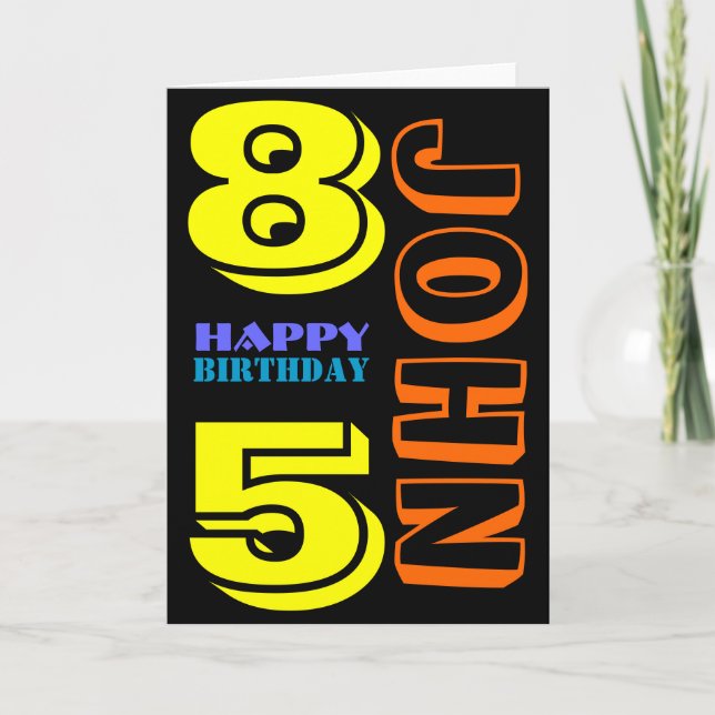 Personalized 85th Birthday Greeting Card (Front)