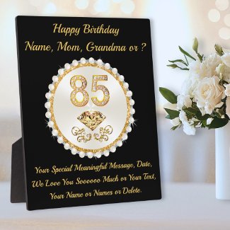 Personalized, 85th Birthday Present, Mom, Grandma,