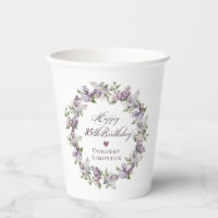 Personalized 85th Birthday Purple Lilac Flower