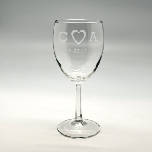 Personalized 8.5 oz Wine Glass (Front)