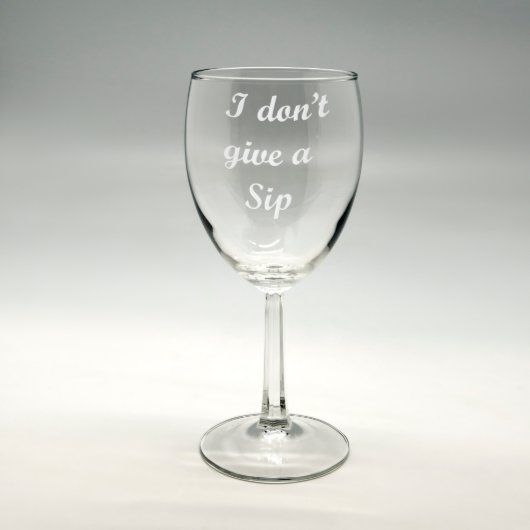 Personalized 8.5 oz Wine Glass (Front)