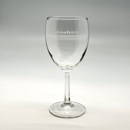 Personalized 8.5 oz Wine Glass #8 (Front)