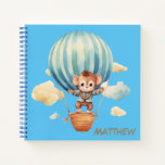 Personalized 8.5 x 8.5 Square Monkey Notebook