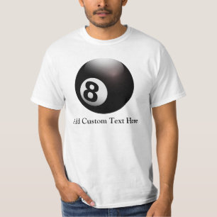 Personalized 8 Ball Billiards T-Shirt
