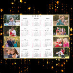 Personalized 8 Family Photo Collage 2025 Calendar Poster<br><div class="desc">Create your own custom, personalized, beautiful elegant script typography, black and white and faux gold 2025 full year 8 photo collage yearly calendar home room office decor, wall calendar poster. To customize, simply add six of your favorite family / kids / baby / pets / couple / wedding photos. While...</div>