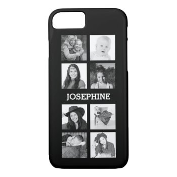 Personalized 8 Instagram Photo Grid Iphone 8/7 Case by PartyHearty at Zazzle