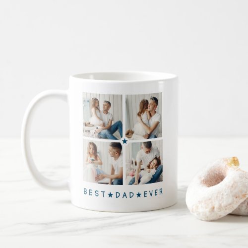 Personalized 8_Photo Best Dad Ever Coffee Mug