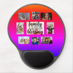 Personalized 8 Photo Collage Mousepad - Christmas