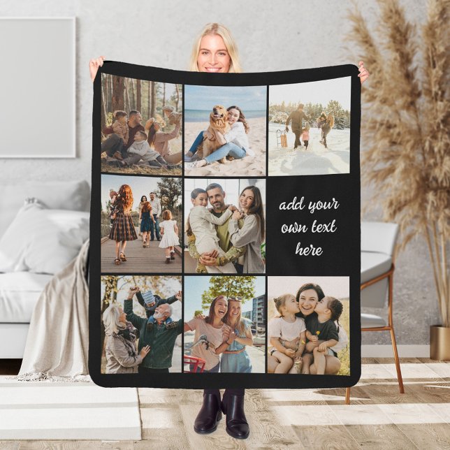 Personalized 8 Photo Collage Sherpa Blanket (Creator Uploaded)
