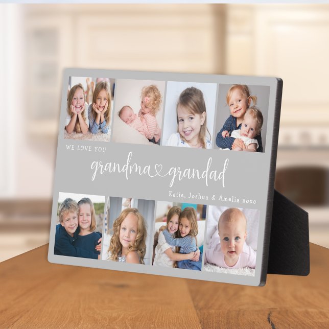 Personalized 8 Photo Grandparents We Love you Plaque (Creator Uploaded)