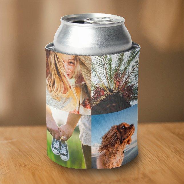 Personalized  8 Photo Template Double Sided Can Cooler (Creator Uploaded)