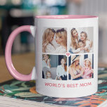 Personalized 8-photo 'World's Best Mom' Mug<br><div class="desc">Personalize this modern, elegant mug with 8 photos (4 on the front and 4 on the back) of you and your mom and any text you like to create a beautiful gift that she will treasure. It makes a great Mother's Day or birthday gift. Tip: Try to use photos with...</div>