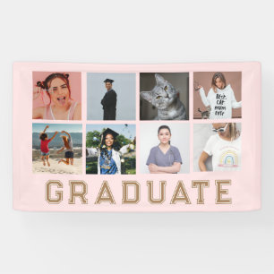 Personalized 8 Photos Graduation Graduate Party Banner