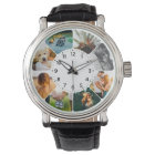 Personalized 8 Rounded Photos Wrist Watch