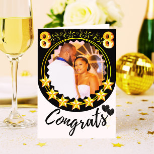 Personalized 8th Anniversary Card for Couple Photo
