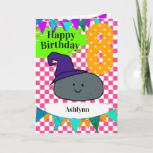 Personalized 8th Birthday Halloween Witch