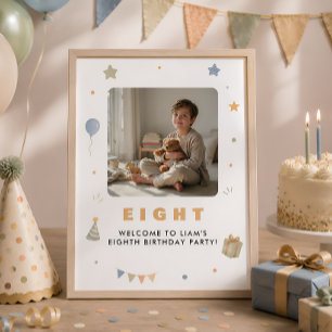 Personalized 8th Birthday Poster with Photo
