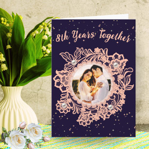 Personalized 8th Wedding Anniversary Photo Card