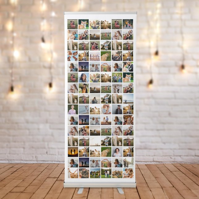 Personalized 90 Photo Collage Retractable Banner (Creator Uploaded)