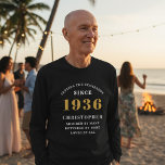 Personalized 90th Birthday 1936 Add Name T-Shirt<br><div class="desc">90th Birthday add your name T-shirt. Edit the name and year with the template provided. A wonderful custom black birthday T-shirt. More gifts and party supplies available with the "Legendary" design in the store.</div>