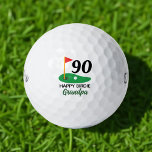 Personalized 90th Birthday Gift for Golfer Golf Balls<br><div class="desc">Celebrate a milestone with a personal touch! These custom golf balls make the perfect 90th birthday gift for any golf lover. Add a name, short message, or fun saying like "And Still on Par" or "Happy Birdie" to create a unique keepsake that’s as special as their big day. Great for...</div>