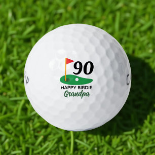 Personalized 90th Birthday Gift for Golfer Golf Balls