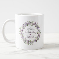 Personalized 90th Birthday Gift Purple Lilac