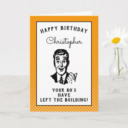 Personalized 90th Birthday Over The Hill Funny Card