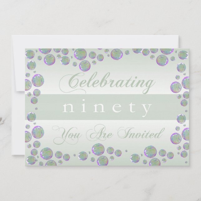Personalized 90th Birthday Party Invitations (Front)