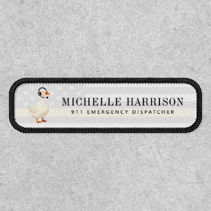 Personalized 911 Dispatcher Goose With Headset Patch