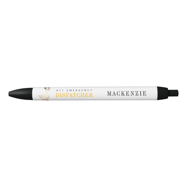 Personalized 911 Dispatcher Goose With Headset Pen (Front)