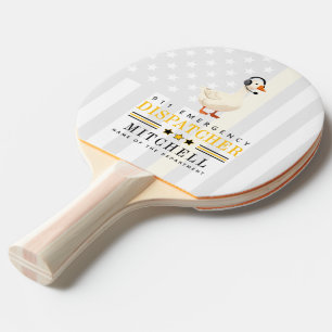 Personalized 911 Dispatcher Goose With Headset  Ping Pong Paddle