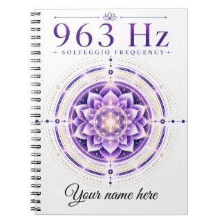 Personalized 963 Hz Solfeggio Frequency Notebook