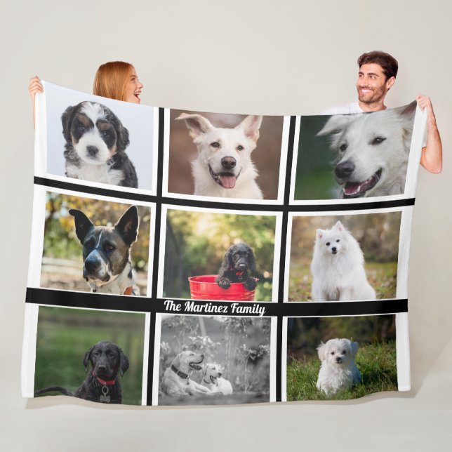 Personalized 9-Image Fleece Blanket (In Situ)