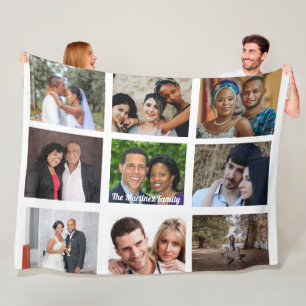 Personalized 9-Image Fleece Blanket